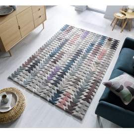 Tapis design effet 3D graphique multicolore Archer