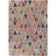 Tapis graphique effet 3D scandinave multicolore Moretz