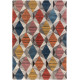 Tapis effet 3D pour salon graphique multicolore Yara