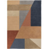 Tapis moderne en laine graphique multicolore Alwyn