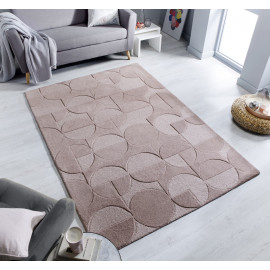 Tapis géométrique en laine design rectangle Gigi