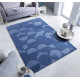 Tapis géométrique en laine design rectangle Gigi