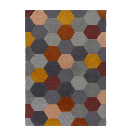 Tapis géométrique effet 3D scandinave à courtes mèches Munro