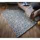 Tapis baroque avec effet 3D pour salon gris Amira