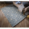 Tapis baroque avec effet 3D pour salon gris Amira