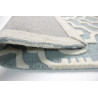 Tapis baroque avec effet 3D pour salon gris Amira