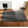 Tapis baroque avec effet 3D pour salon gris Amira