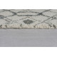 Tapis rectangle avec franges gris design graphique Pietro