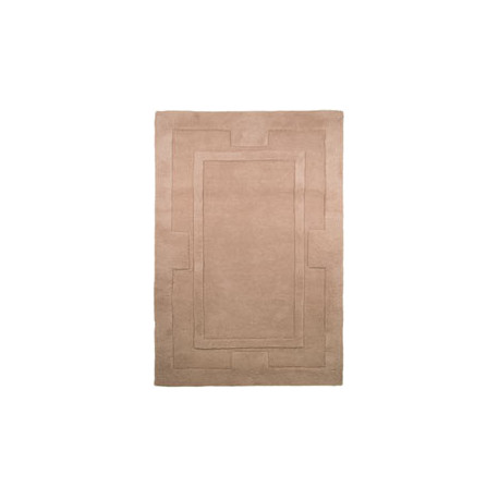 Tapis uni avec bordure effet 3D en laine Apollo
