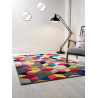 Tapis scandinave multicolore graphique pour salon Dynamic