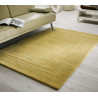 Tapis contemporain uni effet bordure en laine Siena