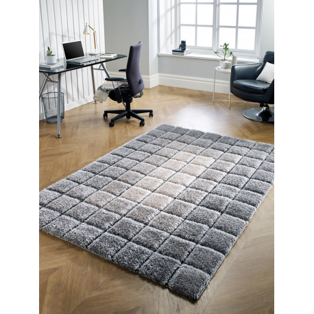 Tapis design intérieur cubique shaggy Cube