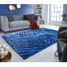 Tapis shaggy effet 3D courbe rectangle Furrow