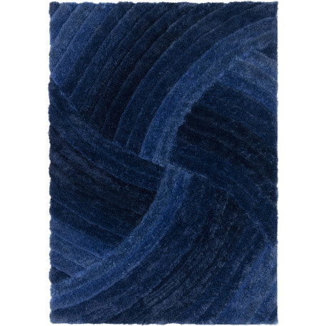 Tapis shaggy effet 3D courbe rectangle Furrow