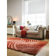 Tapis shaggy effet 3D courbe rectangle Furrow