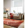 Tapis shaggy effet 3D courbe rectangle Furrow