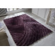 Tapis shaggy effet 3D courbe rectangle Furrow