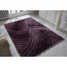 Tapis shaggy effet 3D courbe rectangle Furrow