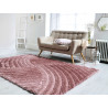 Tapis shaggy effet 3D courbe rectangle Furrow