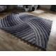 Tapis shaggy effet 3D courbe rectangle Furrow