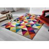 Tapis géométrique pour salon design multicolore Samba