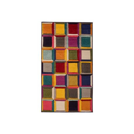 Tapis cubique multicolore moderne pour salon Waltz