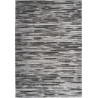 Tapis gris vintage plat pour salon rayé Cocoon