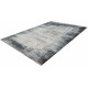 Tapis rayé argenté avec franges vintage rectangle Elysee