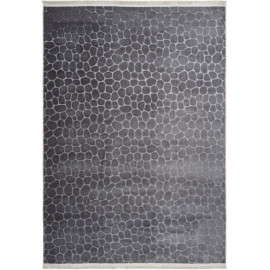 Tapis contemporain avec franges lavable en machine Greensboro