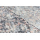 Tapis vintage avec franges lavable en machine rayé Cincinnati