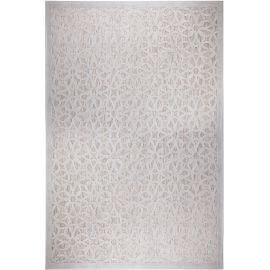 Tapis moderne argenté à courtes mèches Argento