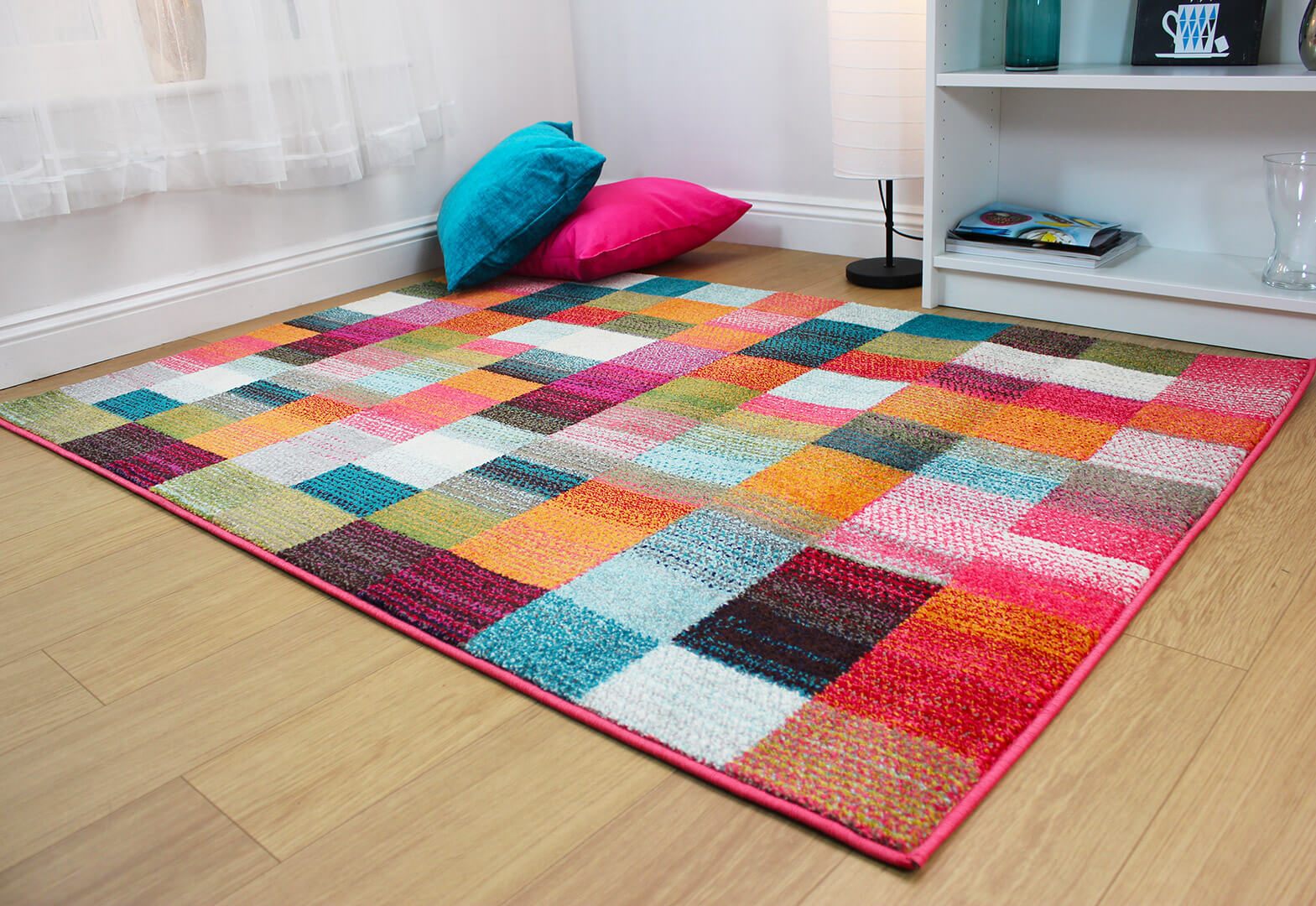  Tapis  rectangle multicolore  pour salon design  Square