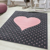 Tapis rectangle pour enfant doux Cœur