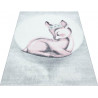 Tapis pour chambre d'enfant rose rectangle Bamba