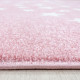 Tapis doux rose pour enfant rectangle Stars