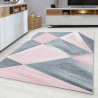 Tapis graphique pour salon design rectangle Adel