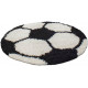 Tapis rond pour enfant shaggy doux Football