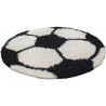 Tapis rond pour enfant shaggy doux Football