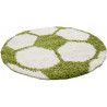 Tapis rond pour enfant shaggy doux Football