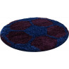 Tapis rond pour enfant shaggy doux Football