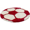 Tapis rond pour enfant shaggy doux Football