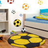 Tapis rond pour enfant shaggy doux Football