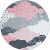 Tapis rond pour chambre d'enfant Cloud