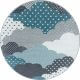 Tapis rond pour chambre d'enfant Cloud