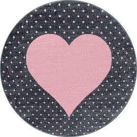 Tapis rond pour enfant doux Cœur