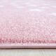 Tapis doux rose pour enfant rond Stars