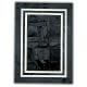 Tapis contemporain en peau de vache noir et blanc plat Conti