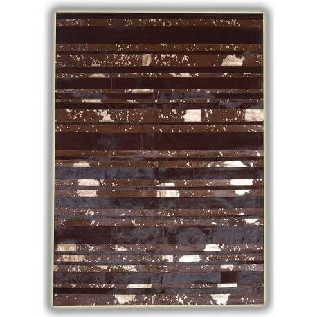 Tapis moderne intérieur en peau de vache marron Vikash