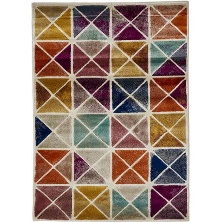 Tapis scandinave rectangle multicolore graphique Acireale