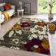 Tapis floral rectangle en polypropylène multicolore Velletri